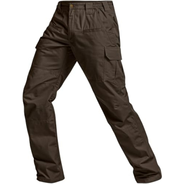 CQR Men's Tactical Cargo Pants in Raider Dark Brown