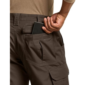 CQR Men's Tactical Cargo Pants in Raider Dark Brown