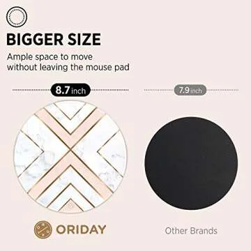 Oriday Round Gaming Mouse Pad, Stylish & Functional 8.7"