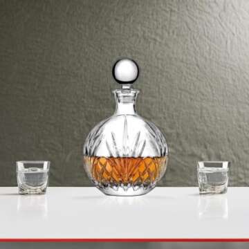 Godinger Whiskey Decanter, Wine Decanter, Decanter for Liquor Scotch Bourbon Vodka Wine - Dublin Collection