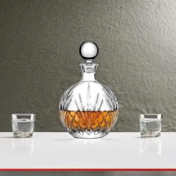 Godinger Whiskey Decanter, Wine Decanter, Decanter for Liquor Scotch Bourbon Vodka Wine - Dublin Collection