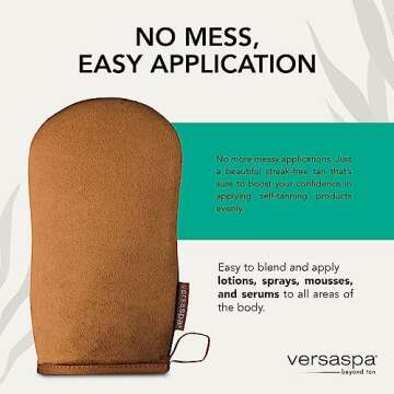 Versa Spa Sunless Streak free Self Tanning Washable Applicator Blending Tan Mitt
