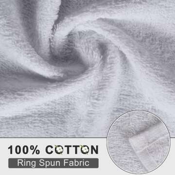 ZOYER Kitchen Bar Mops Towels 12 Pack - 16 x 19 Inches White Bar Towels for Kitchen, 100% Cotton Super Absorbent Kitchen Towels, Multi-Purpose Cleaning Towels for Housekeeping, Kitchen & Bars