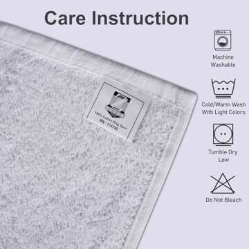 ZOYER Kitchen Bar Mops Towels 12 Pack - 16 x 19 Inches White Bar Towels for Kitchen, 100% Cotton Super Absorbent Kitchen Towels, Multi-Purpose Cleaning Towels for Housekeeping, Kitchen & Bars