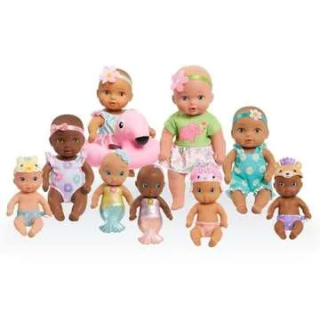 WaterBabies Doll Bathtime Fun Flamingo, Support a Partnership with charity: water, Water Filled Baby Doll, Kids Toys for Ages 3 Up by Just Play