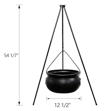 Large Witches Cauldron with Lights for Spooky Halloween Decor