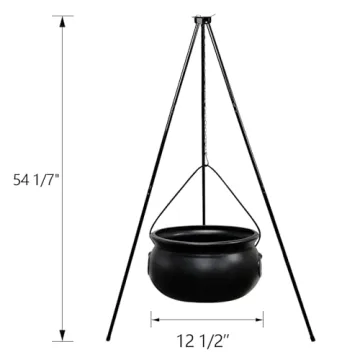 Large Witches Cauldron with Lights for Spooky Halloween Decor