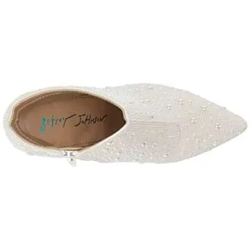 Betsey Johnson Women's Cady Ankle Boot - Elegant Comfort in Pearl