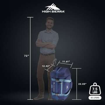 High Sierra Travel Bag, Navy/Graphite Blue, 22”