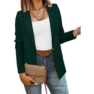 CRAZY GRID Women Casual Business Blazer Professional Work Blazer Jacket Ladies Stretch Long Sleeve F...