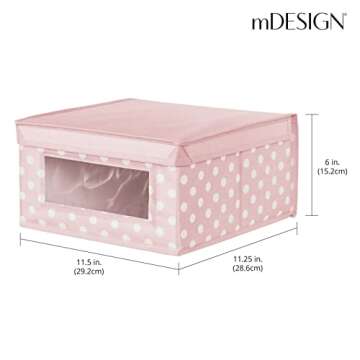 mDesign Medium Soft Stackable Baby Storage Bins - 4 Pack