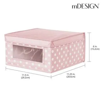 mDesign Medium Soft Stackable Baby Storage Bins - 4 Pack