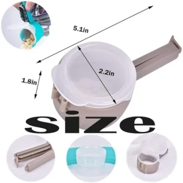 Bag Clip with Pour Spout - 4Pcs Food Sealer