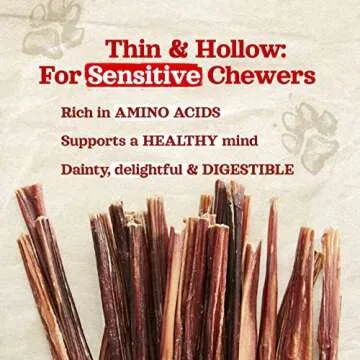 Natural Farm Bully Sticks (6 Inch, 30 Pack), Thin Pizzle Pixie Beef Treats, Grain-Free, High Protein...