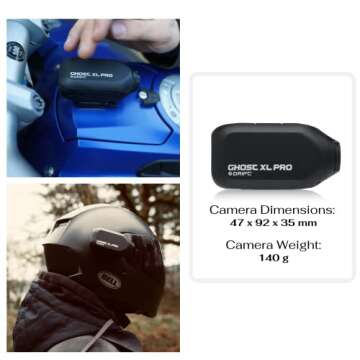 Drift Ghost XL Pro - 4K Action Camera, Image Stabilization, Waterproof, Rotatable Lens, Dashcam Mode, Livestreaming, Clone Mode, 7hr Battery Life at 1080P & 4.5hr Battery Life at 4K (XL Pro)