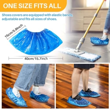Durable 80 Pack Waterproof Disposable Shoe Covers