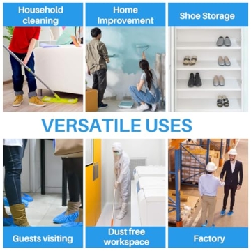 Durable 80 Pack Waterproof Disposable Shoe Covers