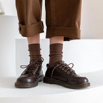 PCOIUYI Women Cotton Crew Socks - Chic & Comfortable