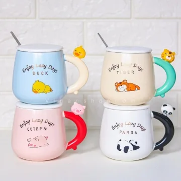 ماگ سرامیکی فانتزی – لیوان دسته‌دار مقاوم برای قهوه و چای