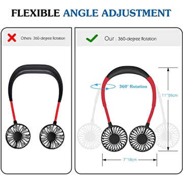 Scurry Portable Neck Fan, USB Rechargeable for All Outdoors