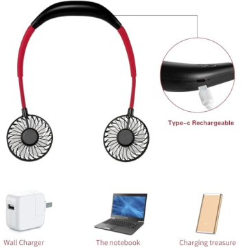 Scurry Portable Neck Fan, USB Rechargeable for All Outdoors