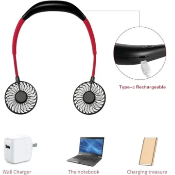 Scurry Portable Neck Fan, USB Rechargeable for All Outdoors