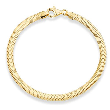 Miabella Italian 18K Gold Over Sterling Silver Bracelet