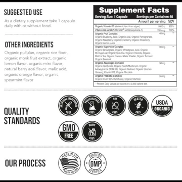 Organic D3 + K2 Supplement for Health & Vitality