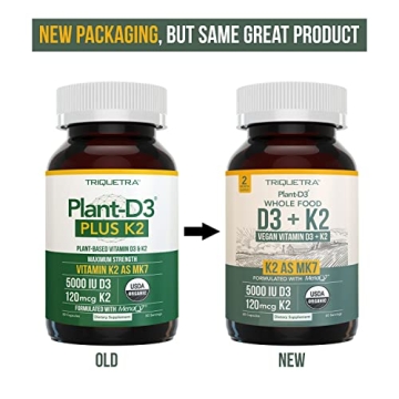 Organic D3 + K2 Supplement for Health & Vitality