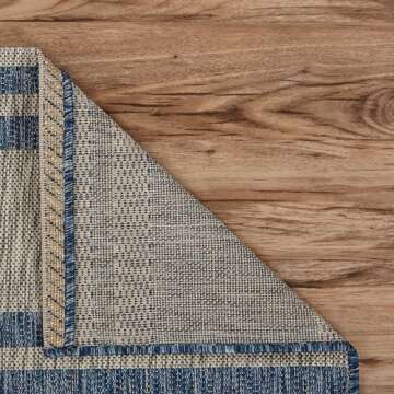 LR Home Captiva 5x7 Indoor/Outdoor Nautical Area Rug
