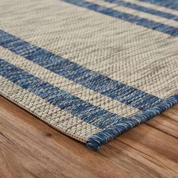 LR Home Captiva 5x7 Indoor/Outdoor Nautical Area Rug