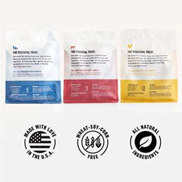 Barkbox All Natural Jerky Dog Treats | Variety | 3 Pack | Healthy Chicken, Salmon, and Beef Jerky St...