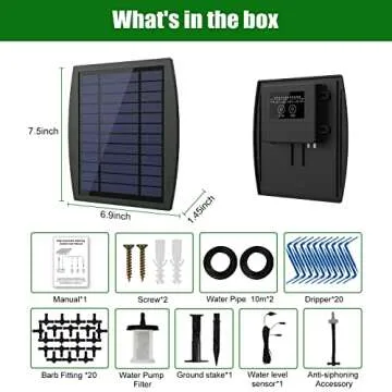 JIYANG Solar Drip Irrigation Kit for 30 Pots