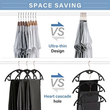 IEOKE Velvet Hangers 50 Pack Space Saving Ultra Thin Design