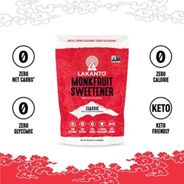 Lakanto Monkfruit Sweetener Zero Calorie Sugar Alternative