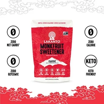 Lakanto Monkfruit Sweetener Zero Calorie Sugar Alternative