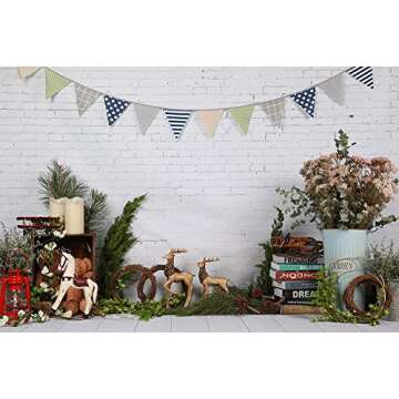 8'x12' White Brick Wall Vinyl Photography Backdrop