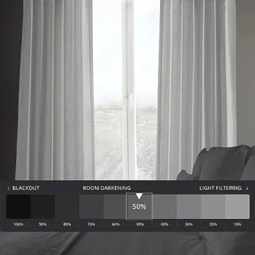 HPD Premium Heavy Faux Linen Curtains 50W x 108L