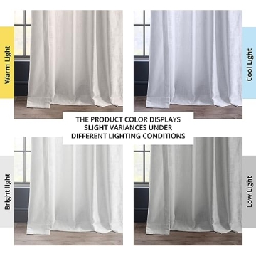 HPD Premium Heavy Faux Linen Curtains 50W x 108L