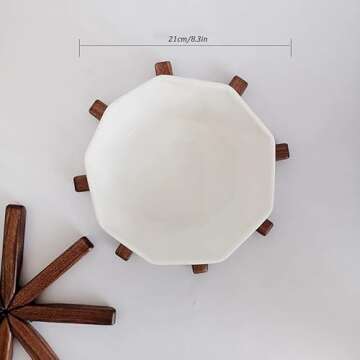 Walnut Tree Coasters Set of 3, Foldable Natural Wood Tree Trivet, Tree Design Hot Pads for Kitchen, Office Desk, Restaurant Cafe Coaster or Decoration