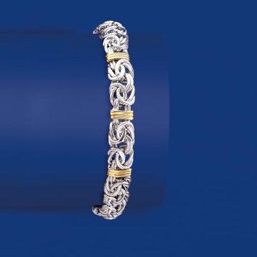 Ross-Simons Byzantine Bracelet in Silver and Gold - 8 inches