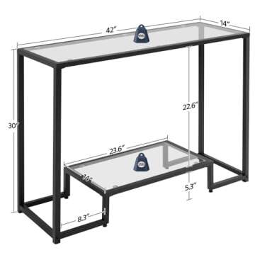 Yaheetech 42 Inch Console Table - Stylish and Versatile
