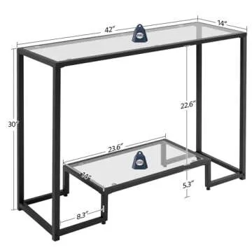 Yaheetech 42 Inch Console Table - Stylish and Versatile