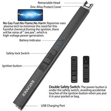 RAYONNER Electric Candle Lighter - USB Rechargeable & Windproof