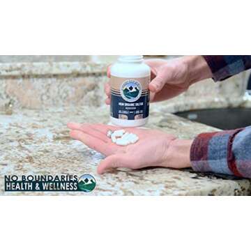 500mg MSM Organic Sulfur Capsules by No Boundaries Health and Wellness – 180 Vegetable Capsules: No Excipients or Fillers – Premium Health Supplement: 99.9% Pure MSM Powder – Joints, Skin, Hair, Nail