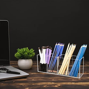 Multifunctional QPEY Acrylic Pen Holder for Office & Makeup