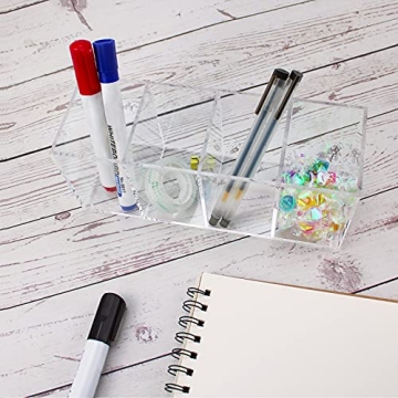 Multifunctional QPEY Acrylic Pen Holder for Office & Makeup