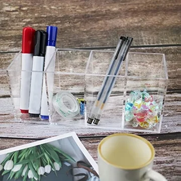 Multifunctional QPEY Acrylic Pen Holder for Office & Makeup