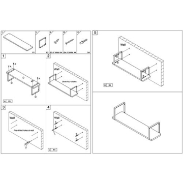 Coral Flower Floating Shelves Wall Mounted, 31", Rustic Wood Wall Storage Shelves for Home Decor Bedroom, Living Room, Bathroom, Kitchen, Office, Black and Brown
