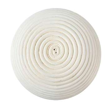 10 inch Round Bread Banneton Proofing Basket & Liner SUGUS HOUSE Brotform Dough Rising Rattan Handmade rattan bowl - Perfect For Artisan